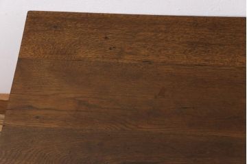 リメイク家具　ナラ材　素朴な木の風合いがレトロなセンターテーブル(ローテーブル、リビングテーブル、作業台)(2)