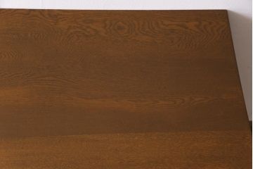 レトロ家具　昭和レトロ　ナラ材　収納力にも優れた薄型の片袖机(カウンターテーブル、作業台)(1)