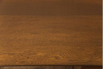 レトロ家具　昭和レトロ　ナラ材　収納力にも優れた薄型の片袖机(カウンターテーブル、作業台)(1)