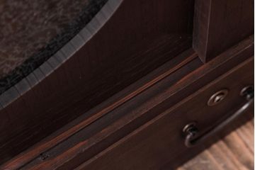 アンティーク家具　和製アンティーク　リメイク　丸窓が粋な雰囲気を加えるローボード(戸棚、収納棚)