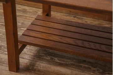 リメイク家具　ラワン材　懐かしさのある木肌が魅力的なセンターテーブル(ローテーブル、リビングテーブル、作業台)