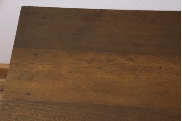 リメイク家具　ナラ材　懐かしさ感じる木味が魅力的なセンターテーブル(ローテーブル、リビングテーブル、作業台)(1)
