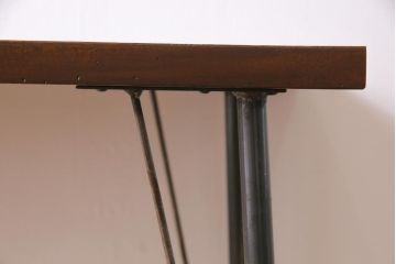 古材リメイク　楠材　ジャンクスタイルにおすすめな味わい深い風合いの鉄脚テーブル(コーヒーテーブル)