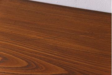 古材リメイク　ケヤキ材一枚板　力強い杢目が目を引く鉄脚テーブル(コンソールテーブル、作業台)