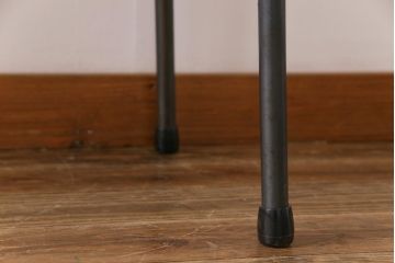 古材リメイク　ケヤキ材一枚板　力強い杢目が目を引く鉄脚テーブル(コンソールテーブル、作業台)