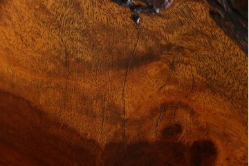 ビンテージ民芸家具　カリン材鳥眼杢　素材を活かした存在感のある衝立(仕切り、花梨材)