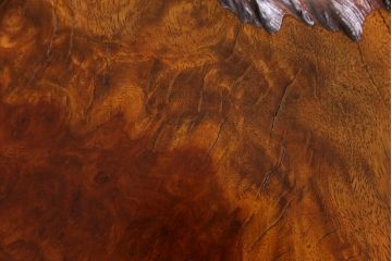 ビンテージ民芸家具　カリン材鳥眼杢　素材を活かした存在感のある衝立(仕切り、花梨材)