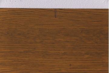 ペイント家具　ナラ材　収納力にも優れた薄型の片袖机(カウンターテーブル、作業台)