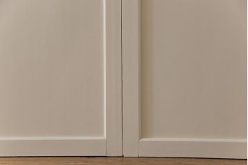 ペイント家具　無垢材　レトロなペイントカラーが魅力の板戸(引き戸、建具)4枚セット