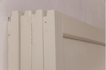 ペイント家具　無垢材　レトロなペイントカラーが魅力の板戸(引き戸、建具)4枚セット