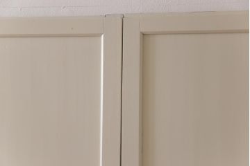 ペイント家具　無垢材　レトロなペイントカラーが魅力の板戸(引き戸、建具)4枚セット