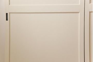 ペイント家具　無垢材　レトロなペイントカラーが魅力の板戸(引き戸、建具)4枚セット