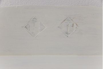 ペイント家具　レトロな雰囲気漂う可愛らしい飾り棚(本棚、引き出し)