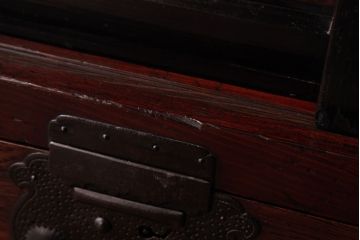 アンティーク家具　和製アンティーク　前面ケヤキ材　使い込まれた風合いが魅力的な松本帳場箪笥(時代箪笥、和タンス)