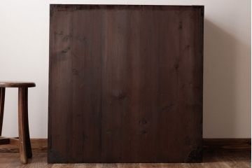 アンティーク家具　和製アンティーク　前面ケヤキ材　使い込まれた風合いが魅力的な松本帳場箪笥(時代箪笥、和タンス)