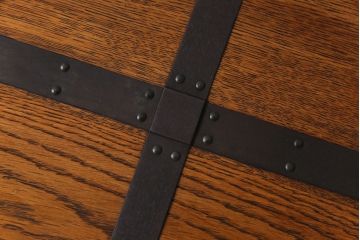 中古　工芸品　ケヤキ材　上手物　手打ち金具が趣深い船箪笥(帳箱、小箪笥)