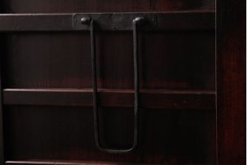 アンティーク家具　和製アンティーク　明治期　前面ケヤキ材　重厚な趣が魅力の松本帳場箪笥(チェスト、引き出し)