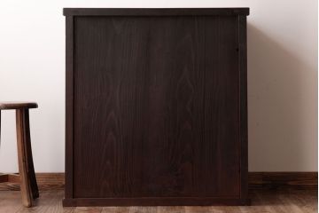 アンティーク家具　和製アンティーク　明治期　前面ケヤキ材　重厚な趣が魅力の松本帳場箪笥(チェスト、引き出し)