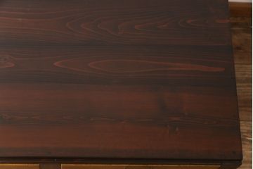 レトロ家具　昭和レトロ　ヒノキ材　シンプルで味のある平机(学習机、在宅ワーク、在宅用作業台、デスク)
