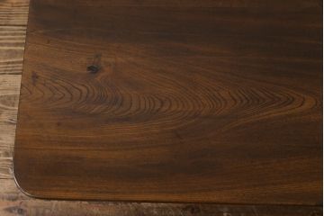 レトロ家具　昭和レトロ　栓材一枚板　懐かしさ漂う柔らかな風合いが魅力の角ちゃぶ台(座卓、ローテーブル)