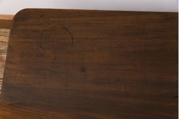 レトロ家具　昭和レトロ　栓材一枚板　懐かしさ漂う柔らかな風合いが魅力の角ちゃぶ台(座卓、ローテーブル)