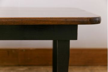レトロ家具　昭和レトロ　栓材一枚板　懐かしさ漂う柔らかな風合いが魅力の角ちゃぶ台(座卓、ローテーブル)