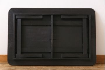 レトロ家具　昭和レトロ　栓材一枚板　懐かしさ漂う柔らかな風合いが魅力の角ちゃぶ台(座卓、ローテーブル)