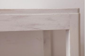アンティーク雑貨　ペイント家具　シャビーな風合いがおしゃれな棚板付きサイドテーブル(コーヒーテーブル、花台)