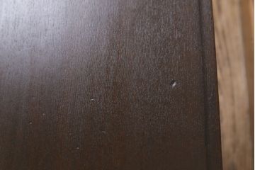 レトロ家具　昭和レトロ　栓材　シックな脚の形が和モダンな文机(座机、ローテーブル)