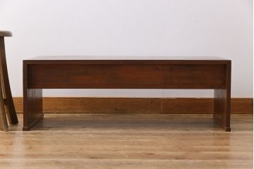 アンティーク家具　和製アンティーク　ヒノキ材の味わい豊かな文机(座机、ローテーブル)