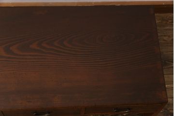 アンティーク家具　和製アンティーク　ヒノキ材の味わい豊かな文机(座机、ローテーブル)