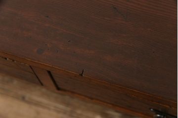 アンティーク家具　和製アンティーク　ヒノキ材の味わい豊かな文机(座机、ローテーブル)