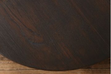 レトロ家具　昭和レトロ　栓材　渋みのある懐かしい雰囲気の丸ちゃぶ台(座卓、ローテーブル)