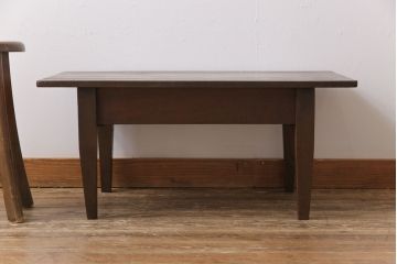 レトロ家具　昭和レトロ　栓材　素朴なデザインで味わいのある文机(座机、ローテーブル)