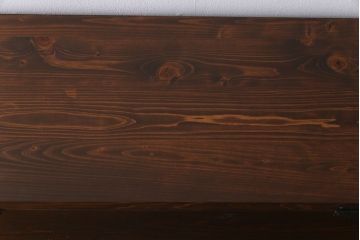 アンティーク家具　リメイク品　明治期の松材を利用したパタパタ扉の脚付き収納棚(戸棚、下駄箱、キャビネット)(1)