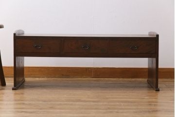 アンティーク家具　和製アンティーク　総栗材　品のある佇まいが魅力の文机(座卓、ローテーブル)