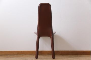 ヴィンテージ家具　イタリアビンテージ　本革　エレガントな雰囲気漂うレザーチェア(ダイニングチェア)(1)