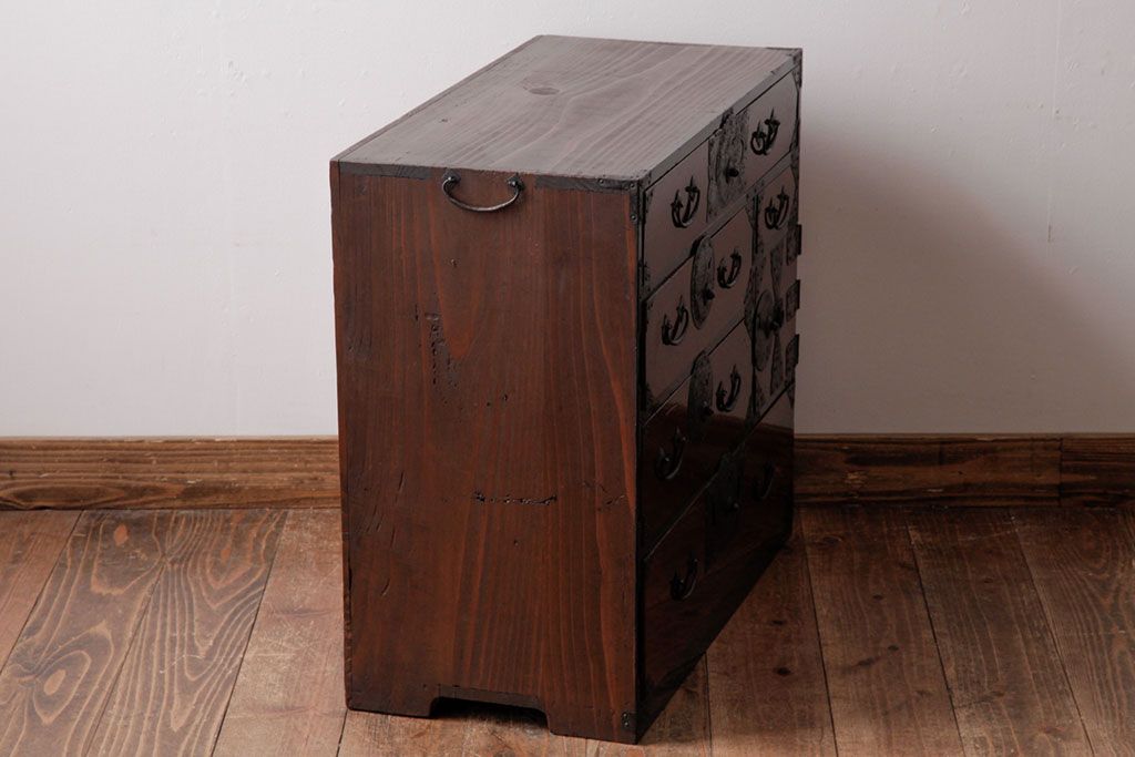 【アンティーク】時代家具 木製 小箪笥 仙台箪笥 和簞笥 昭和レトロ 小ぶり アンティーク】時代家具 木製 小箪笥 仙台箪笥 和簞笥 昭和