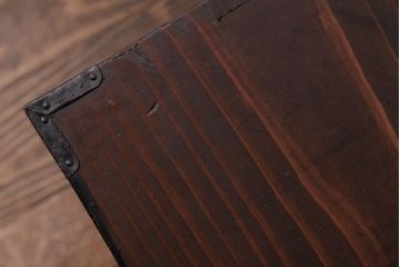 アンティーク家具　和製アンティーク　木地呂塗り　漆の光沢が美しい仙台小箪笥(時代箪笥、和タンス)