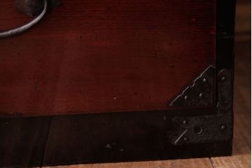 アンティーク家具　和製アンティーク　木地呂塗り　漆の光沢が美しい仙台小箪笥(時代箪笥、和タンス)