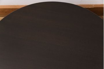 レトロ家具　昭和レトロ　渋みのある懐かしい雰囲気の丸ちゃぶ台(座卓、ローテーブル)
