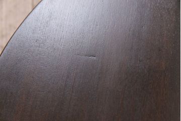 レトロ家具　昭和レトロ　渋みのある懐かしい雰囲気の丸ちゃぶ台(座卓、ローテーブル)
