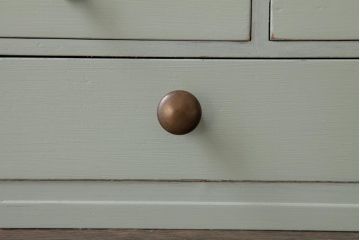 アンティーク雑貨　ペイント家具　淡いグリーンがレトロなソーイングボックス(裁縫箱、小引き出し、小物収納)
