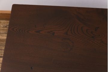 アンティーク家具　和製アンティーク　総ケヤキ材の上質な雰囲気漂う文机(ローテーブル、座卓)
