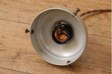 大正昭和初期　シンプルな乳白ガラスのペンダントライト(吊り下げ照明・天井照明)(1)