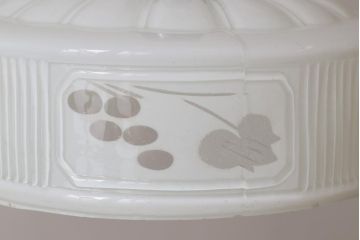 昭和レトロ　戦前　透かし柄が情緒溢れるシェード(天井照明、ペンダントライト)