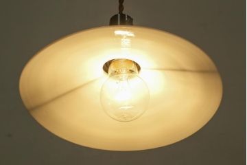 昭和初期(戦前)　レトロな空間づくりに活躍する平笠シェード(天井照明、電笠)(1)