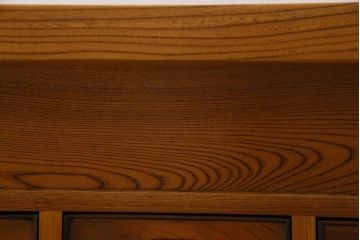 アンティーク雑貨　中古　総ケヤキ材　四尺　杢目が美しい関西火鉢(長火鉢、囲炉裏、テーブル)