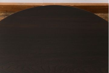 レトロ家具　昭和レトロ　栓材　大振り　渋さのある懐かしい雰囲気の丸ちゃぶ台(座卓、ローテーブル)
