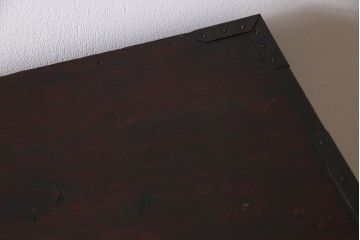 アンティーク家具　和製アンティーク　明治時代　前面ケヤキ材　品格と存在感を漂わせる松本帳場箪笥(時代箪笥、和タンス)